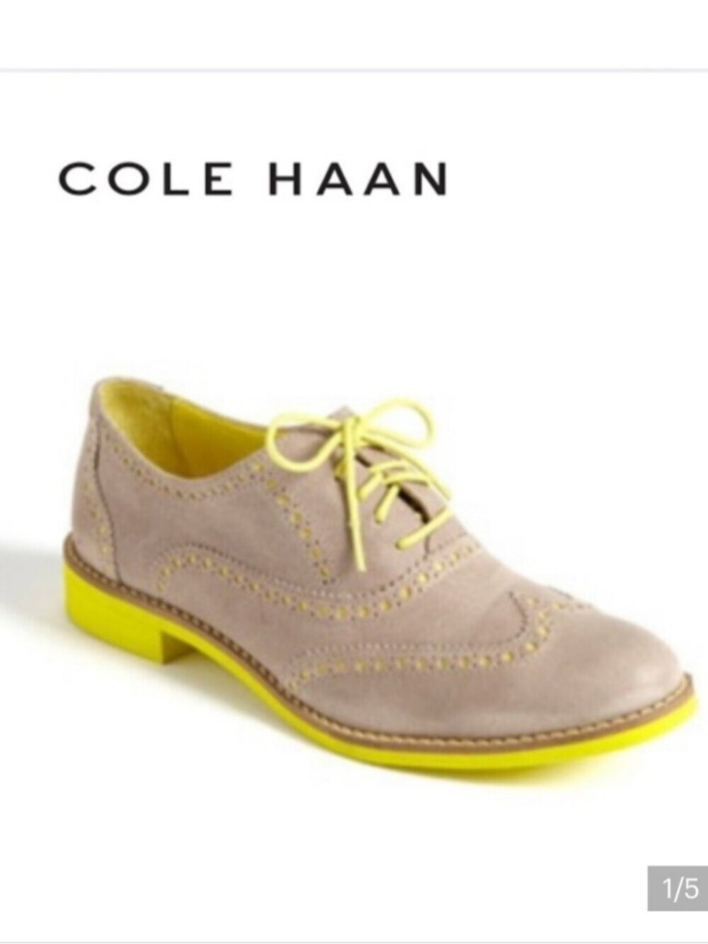 COLE HAAN | Gramercy Oxford Cap Toe Shoes gray Suede Sz 8B